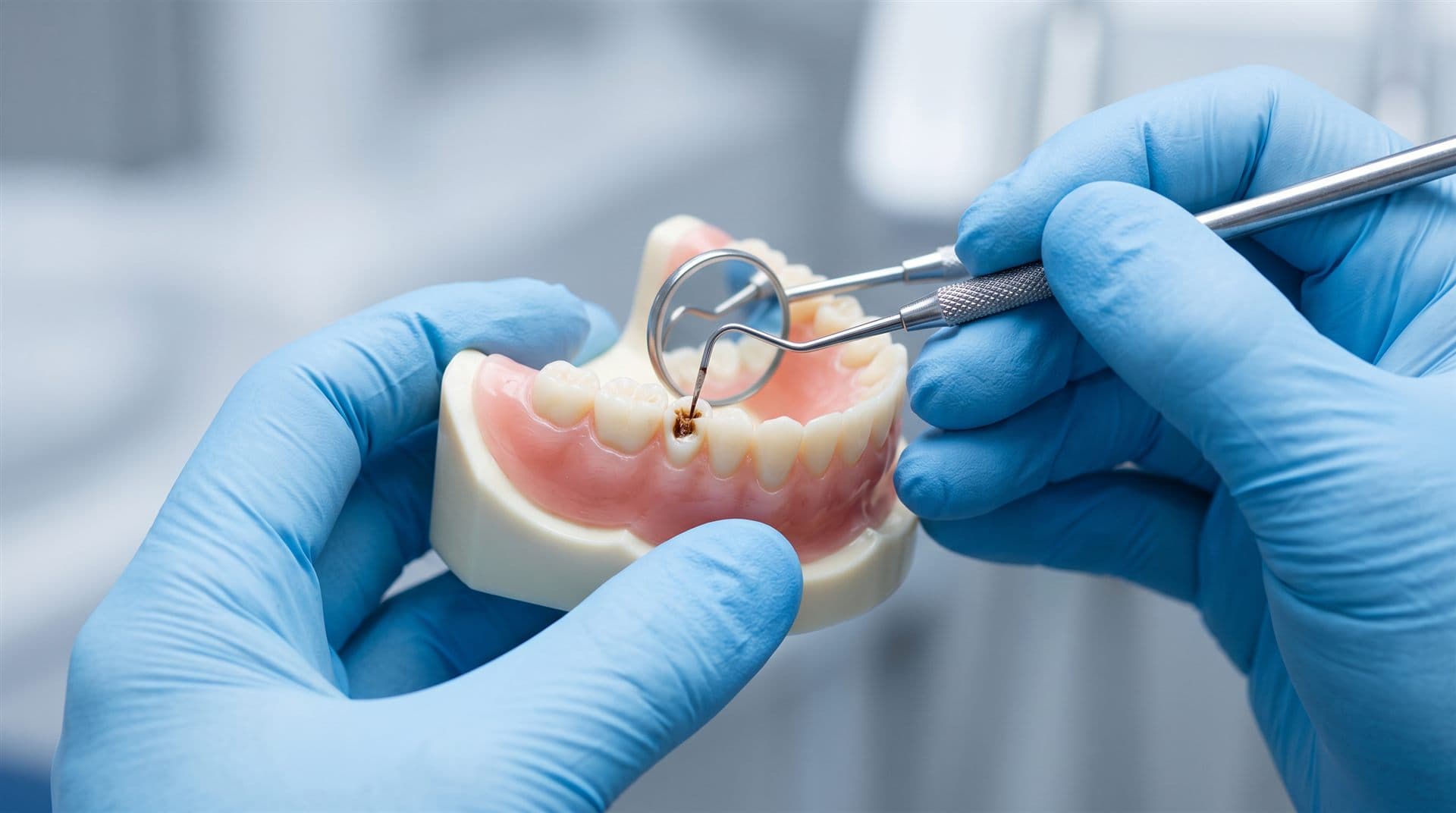 Revisión de una caries en la clínica dental Encisa de A Coruña